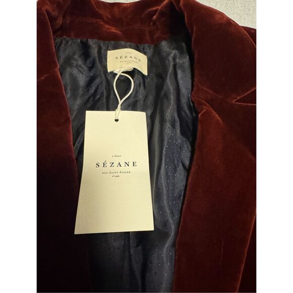 Sezane size US 10 (42) veste romane sienne blazer suit jacket - NWT - Picture 10 of 14